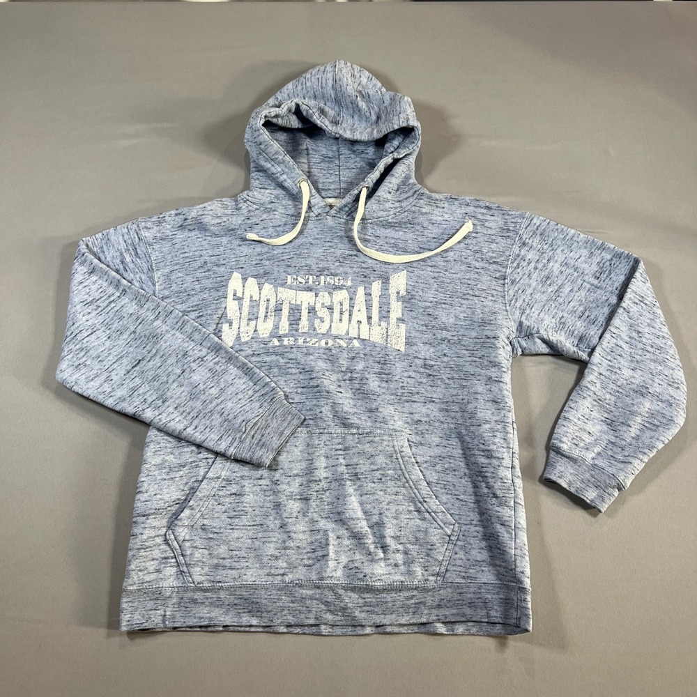 U.S. Apparel Hoodie Womens Large Light Blue Cotton Scottsdale Arizona Graphic
